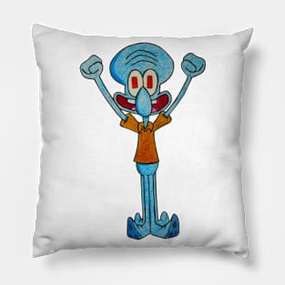 Excited Squidward Pillow