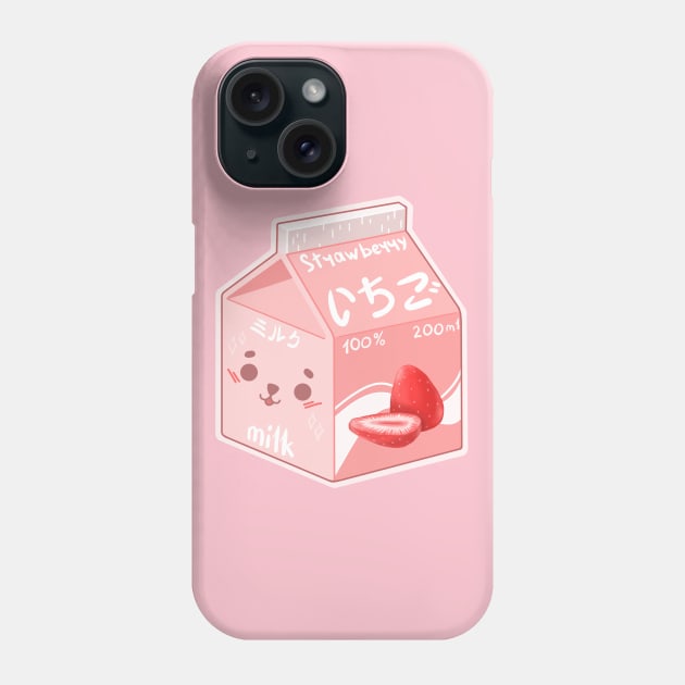 Strawberry milk Phone Case by Galka