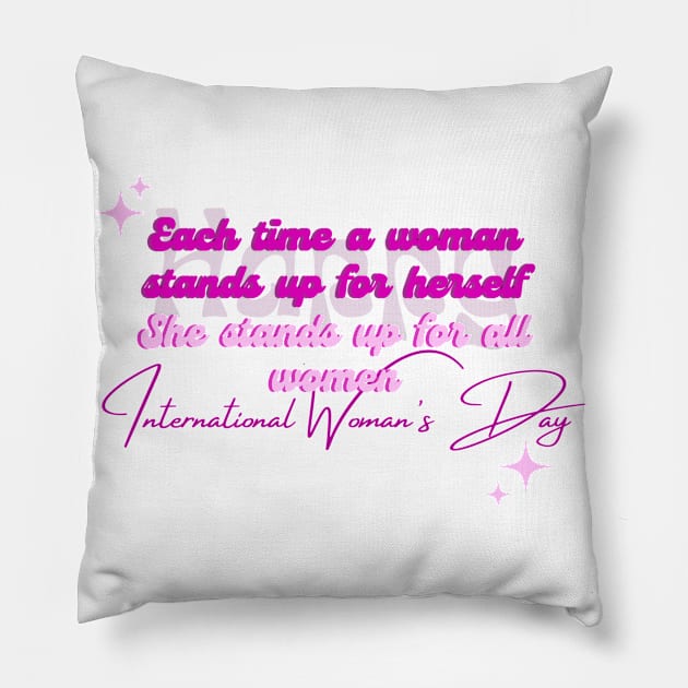 International Women's Day Pillow by D'via design