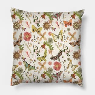 Moths and Flowers Pillow