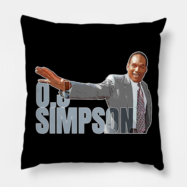 the o.j simpson Pillow by clownescape