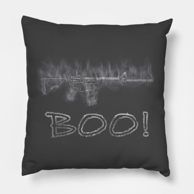 Ghost gun 2 Pillow by 752 Designs