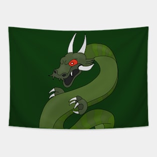 Dragon with red eyes Tapestry