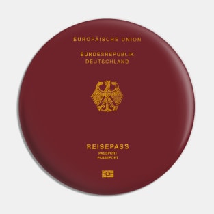 Vintage Style German Passport Design Pin