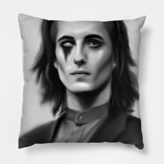 Damiano David - maneskin Pillow by Uglykidsophie