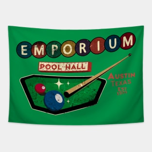 Emporium Pool Hall Arcade Aged Look Tapestry