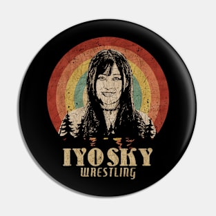 Retro Sunset Iyo Sky Wrestling Pin