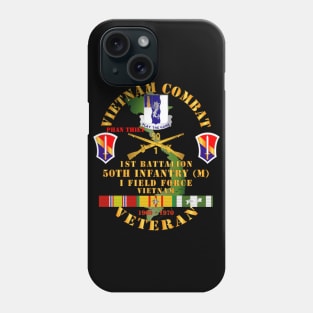 Vietnam Combat Veteran w 1st Bn - 50th Inf - I Field Force 1969-70 w VN SVC Phone Case