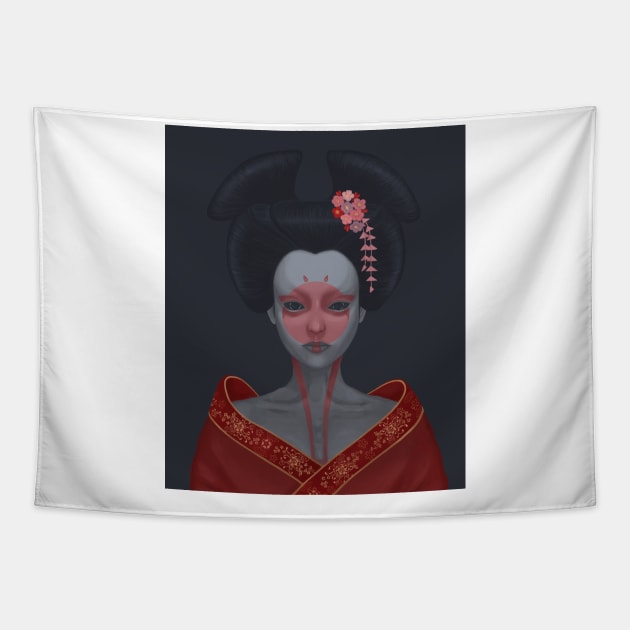 Geisha Tapestry by ezzznot