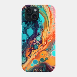 Aquatic Color Fusion Abstract Phone Case