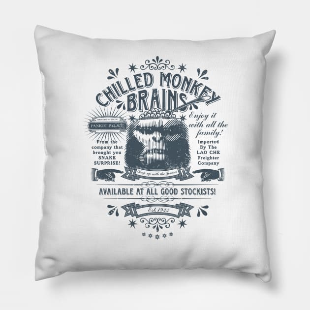 Chilled Monkey Brains Pillow by heavyhand