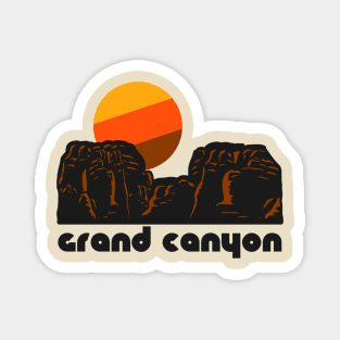 Retro Grand Canyon ))(( Tourist Souvenir National Park Design Magnet