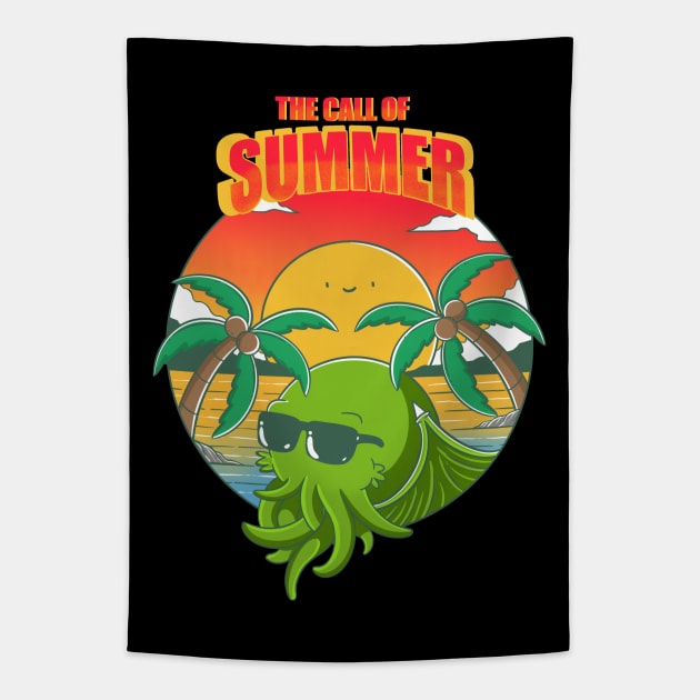 The Call Of Summer Tapestry by Artthree Studio