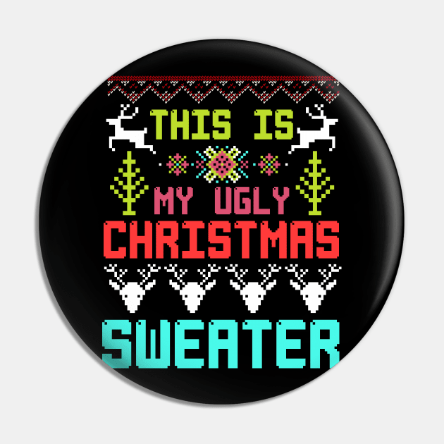 Funny Christmas Ugly Christmas Sweater Holiday Gifts Pin by thuden1738