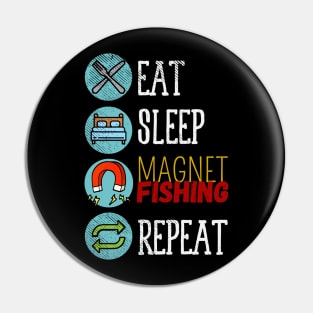 Eat Sleep Magnet Fishing Repeat Pin