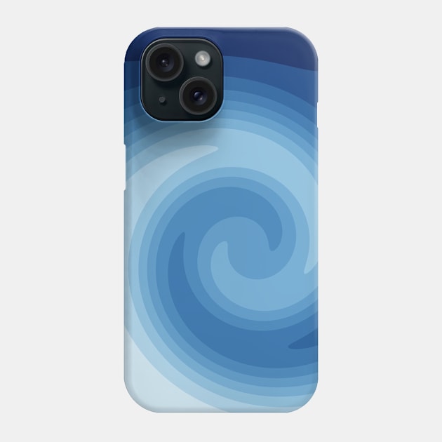 Blue Abstract Wave Swirl Phone Case by Whoopsidoodle