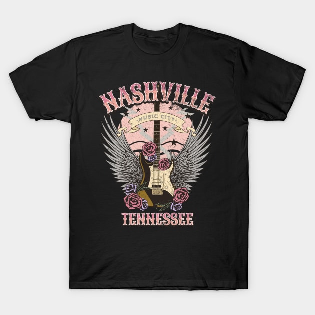 Vintage Nashville Tennessee Music City T-Shirt Vintage Nashville Tennessee Music City T-Shirt
