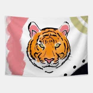 Asian Tiger Print Tapestry