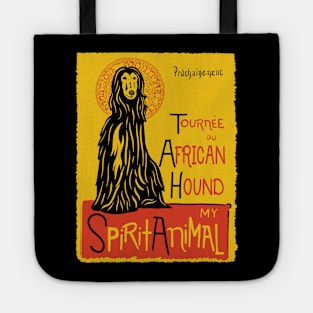 Funny Afghan Hound Cute Dog Chat Noir Mashup Art Tote