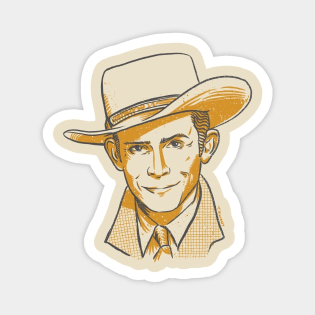 Hank Williams Magnet by Travis Knight