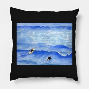 Taking the next wave Surf Art Painting Pillow