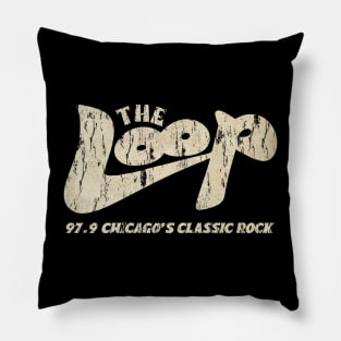 Vintage 1977 The Loop Radio Station Pillow