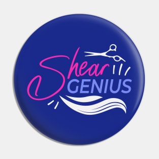 Shear Genius // Funny Hair Stylist // Funny Hairdresser Gift Pin