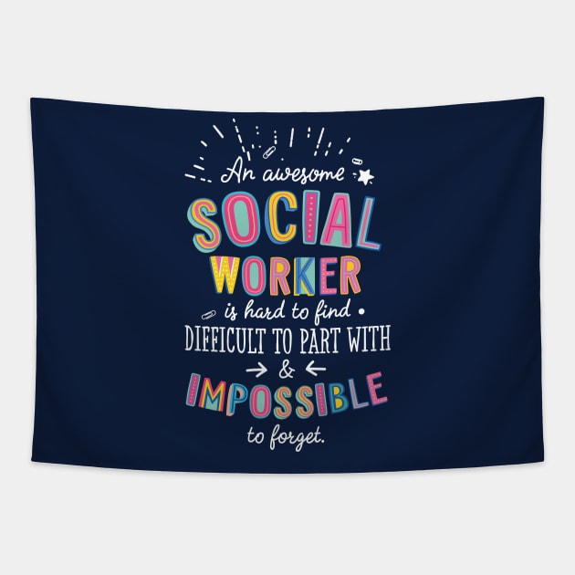 An awesome Social Worker Gift Idea - Impossible to Forget Quote Tapestry by BetterManufaktur