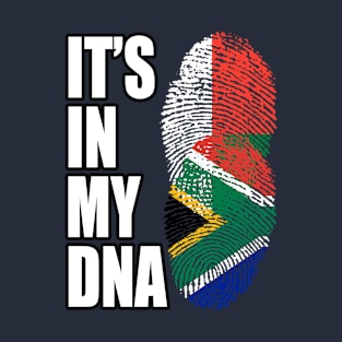 Malagasy And South African Mix Heritage DNA Flag T-Shirt