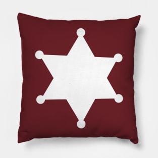 Bad Type Sheriff badge (small, right, white) Pillow