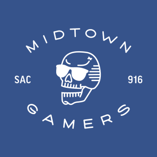 Midtown Gamers: White Logo T-Shirt