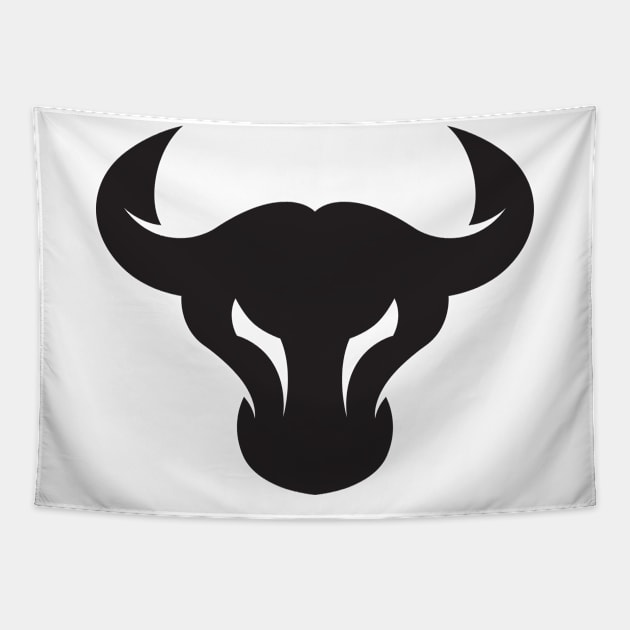 Bull Head Tapestry by Abeer Ahmad