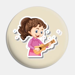 singing girl Pin