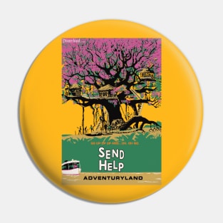 "SEND HELP" - Disnerland Parody Pin