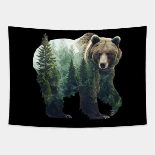 Falling For The Grizzly Bear Tapestry
