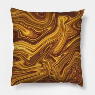 Liquid Marble, Deep Gold Pillow