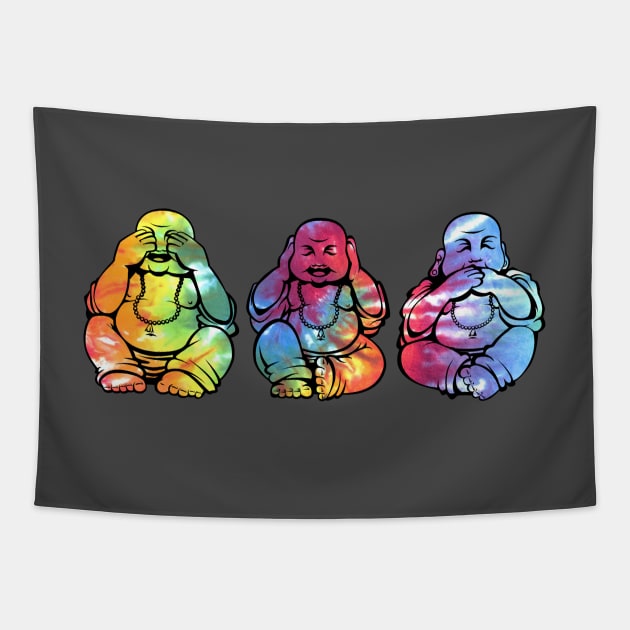 See no, Hear no, Speak no evil Tapestry by kzenabi