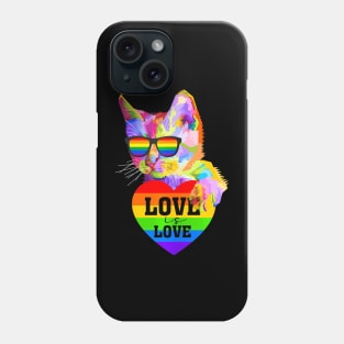 Cool Cat LGBT Support Pride Mom Mother LGBT Month Phone Case