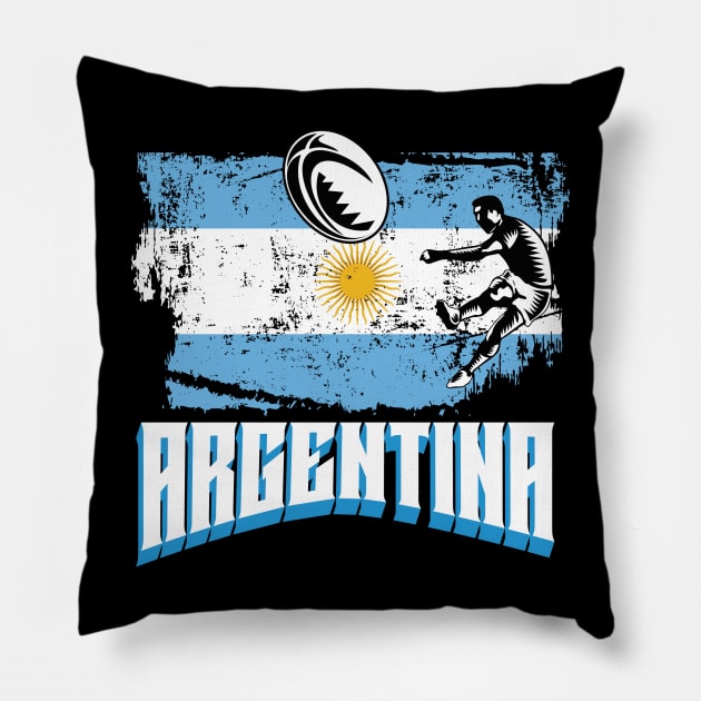 Rugby Argentina Pillow by EndStrong