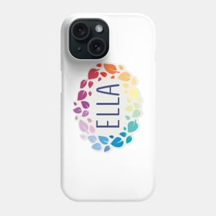 Ella name with colorful leaves Phone Case