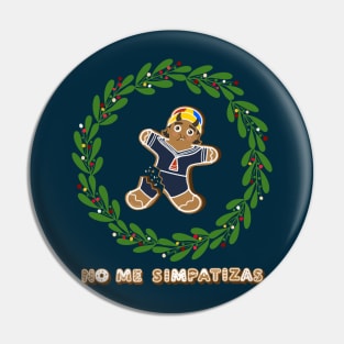 Funny Latino Ugly Christmas Gingerbread Pan Dulce Sidekick Chavo Pin