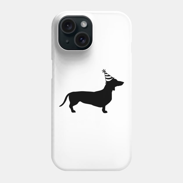 Dachshund On Birthday Party Phone Case by Xamgi