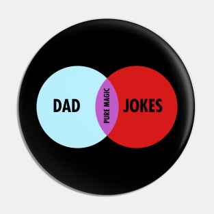 Dad Jokes Venn Diagram Funny Father's Day Pin