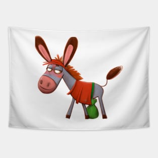 Cute Mule Drawing Tapestry