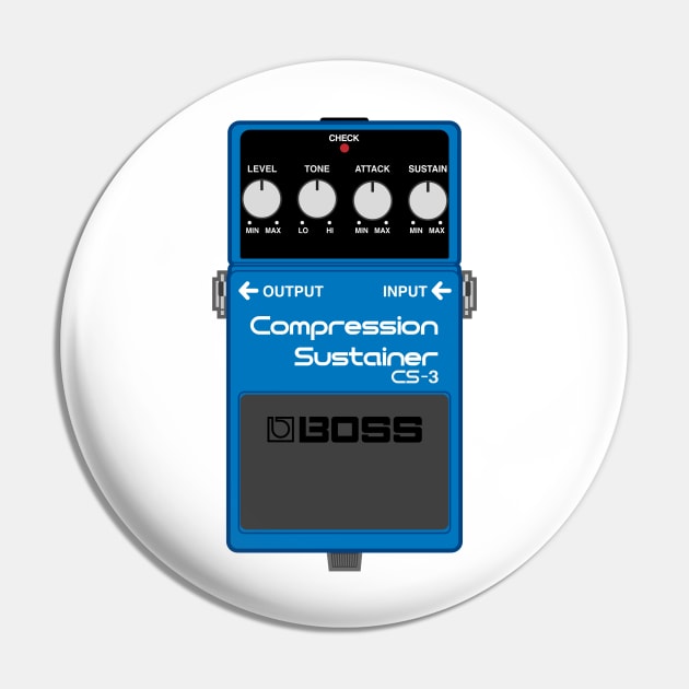 Boss CS-3 Compression Sustainer Guitar Effect Pedal Pin by conform