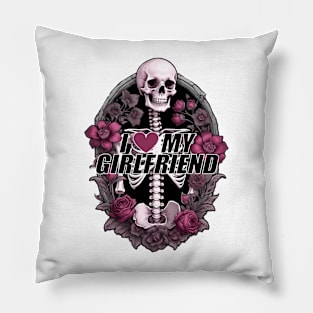 RibCage Floral Skeleton Valentine's day Pillow