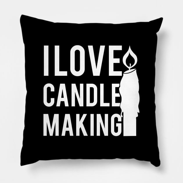 I love Candle Making Pillow by Qwerdenker Music Merch