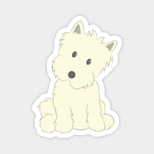 Cute Fluffy Dog Design Magnet