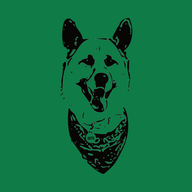 Akita Inu Face Design - An Akita Christmas Gift by DoggyStyles