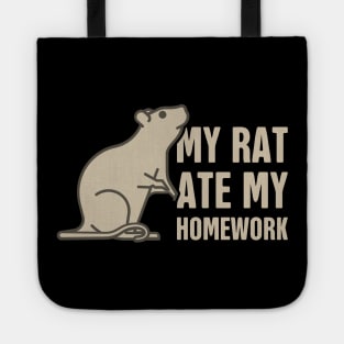 My Rat Ate My Homework | Cute Funny Gift Tote